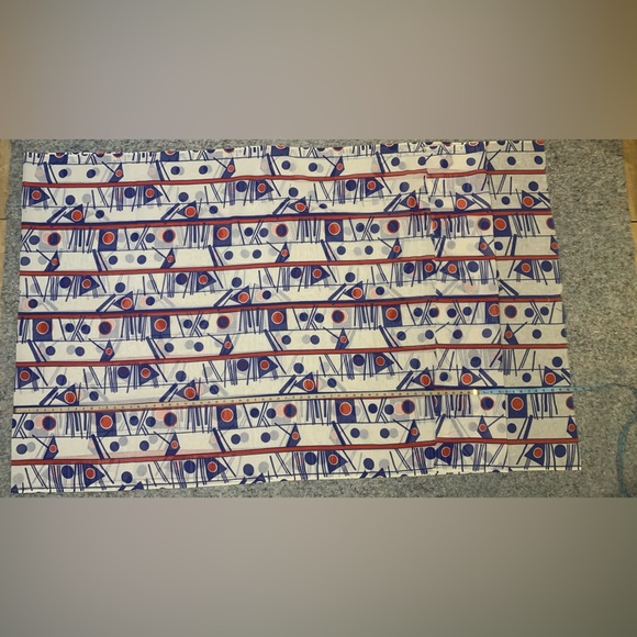 Very cool vintage mid century cotton organza abstract surrealist fabric sewing - Picture 5 of 8